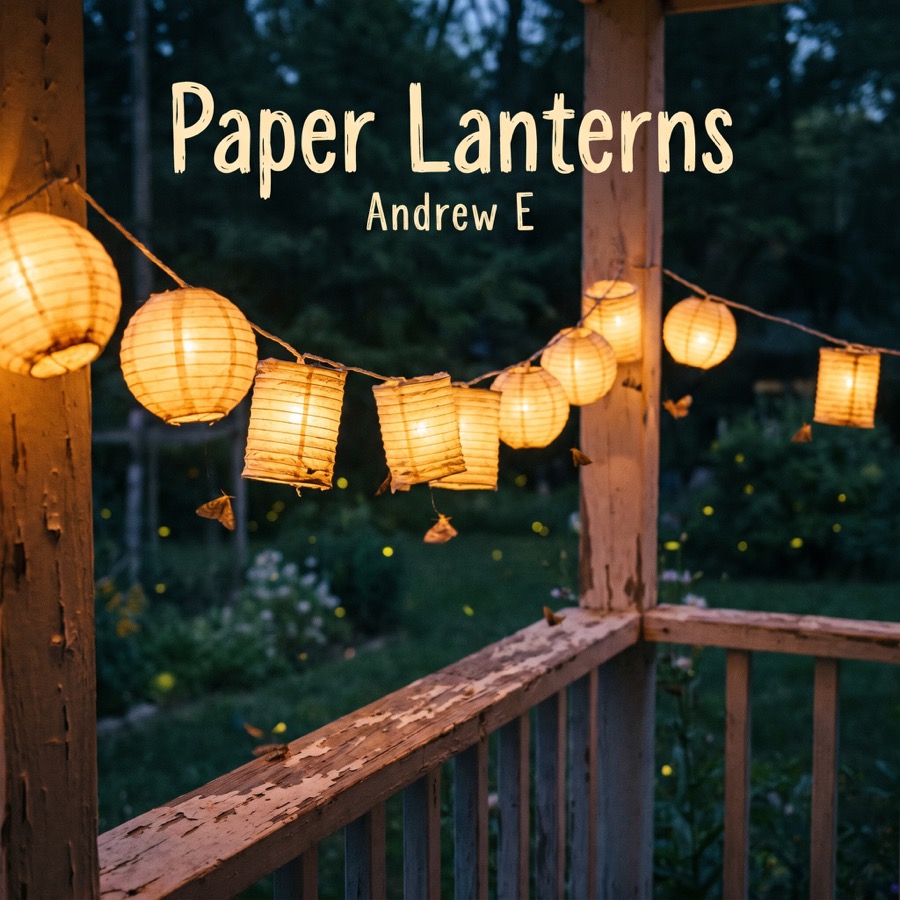 AI cover art for the song Paper Lanterns